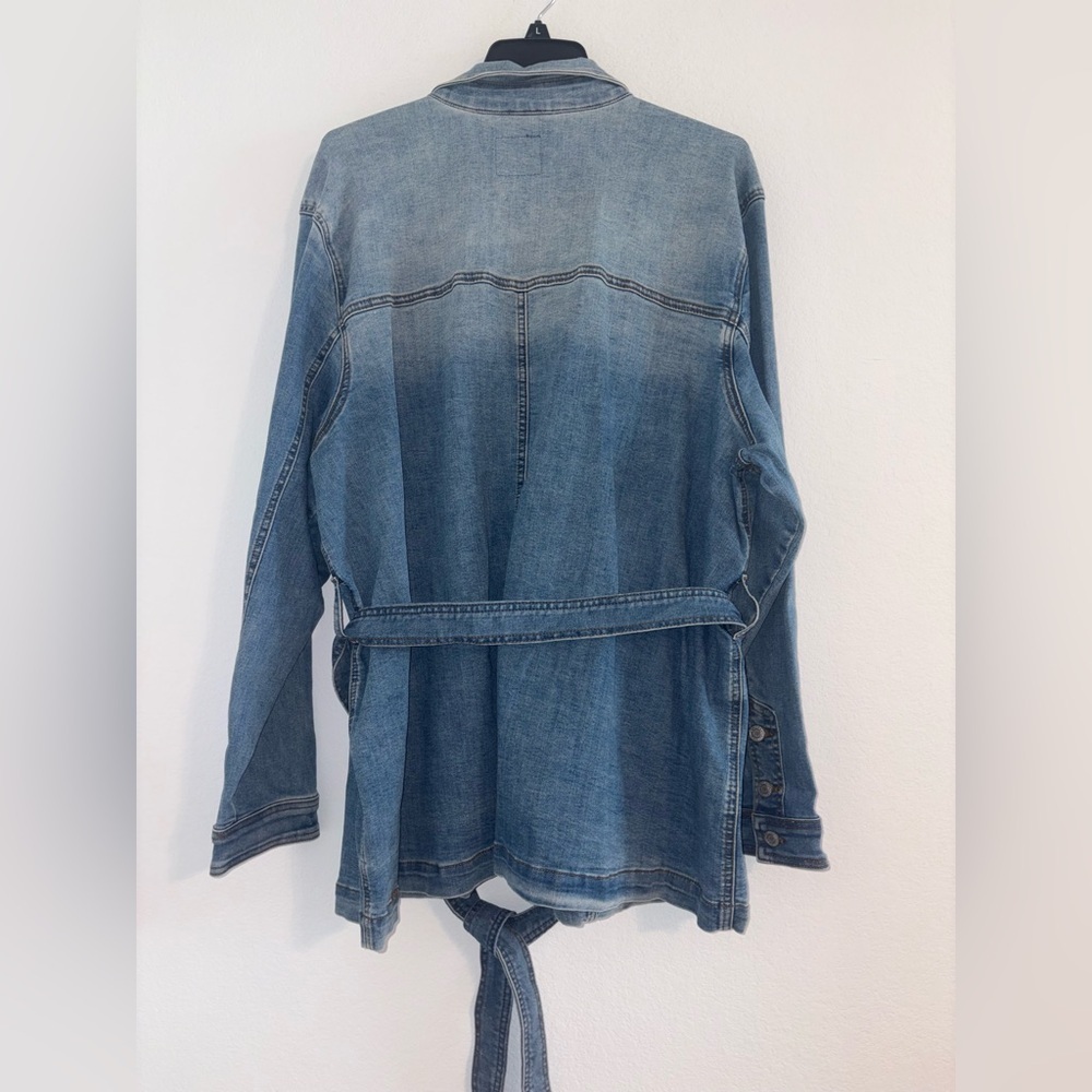 Maurices Belted Denim Trench Jacket NWT Womens 3X - Picture 9 of 10